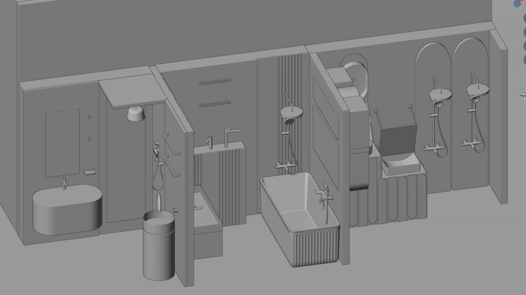 3D-визуализация ванной комнаты